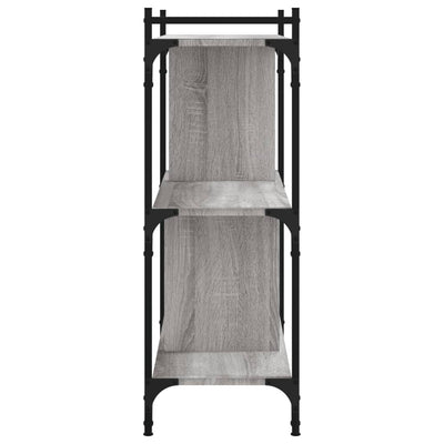 Kirjahylly 3 kerrosta harmaa Sonoma 76x32x88 cm tekninen puu