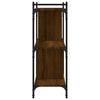 Kirjahylly 3 kerrosta ruskea tammi 76x32x88 cm tekninen puu