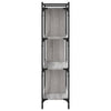 Kirjahylly 4 kerrosta harmaa Sonoma 76x32x123 cm tekninen puu