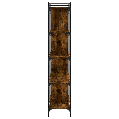 Kirjahylly 5 kerrosta savutammi 76x32x158 cm tekninen puu