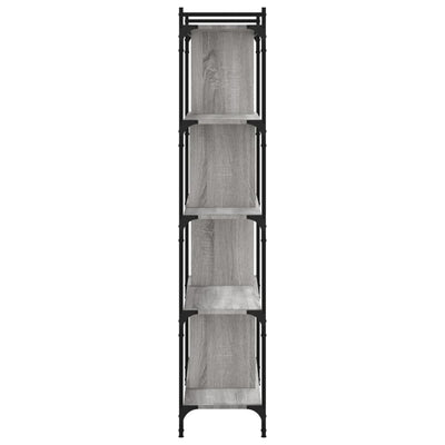 Kirjahylly 5 kerrosta harmaa Sonoma 76x32x158 cm tekninen puu