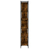Kirjahylly 6 kerrosta savutammi 76x32x192 cm tekninen puu