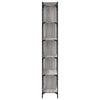 Kirjahylly 6 kerrosta harmaa Sonoma 76x32x192 cm tekninen puu