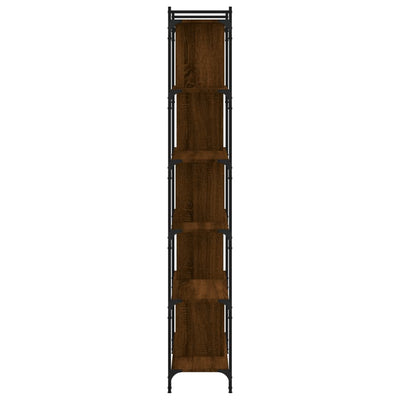 Kirjahylly 6 kerrosta ruskea tammi 76x32x192 cm tekninen puu