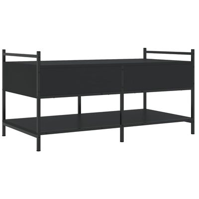 Sohvapöytä musta 99x50x50 cm tekninen puu