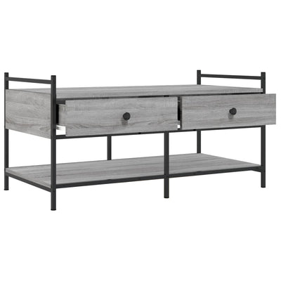 Sohvapöytä harmaa Sonoma 99x50x50 cm tekninen puu