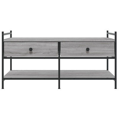 Sohvapöytä harmaa Sonoma 99x50x50 cm tekninen puu