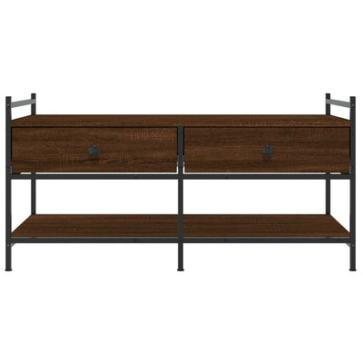 Sohvapöytä ruskea tammi 99x50x50 cm tekninen puu