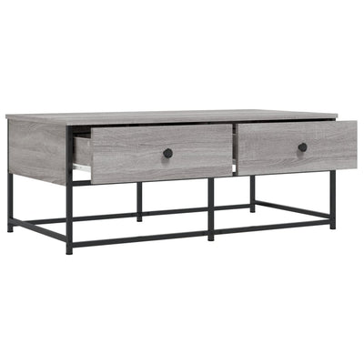 Sohvapöytä harmaa Sonoma 100x51x40 cm tekninen puu