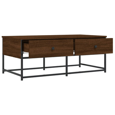 Sohvapöytä ruskea tammi 100x51x40 cm tekninen puu
