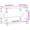 Tulostinteline 2 tasoa harmaa Sonoma 44x26x31,5 cm tekninen puu