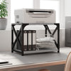 Tulostinteline 2 tasoa harmaa Sonoma 44x26x31,5 cm tekninen puu
