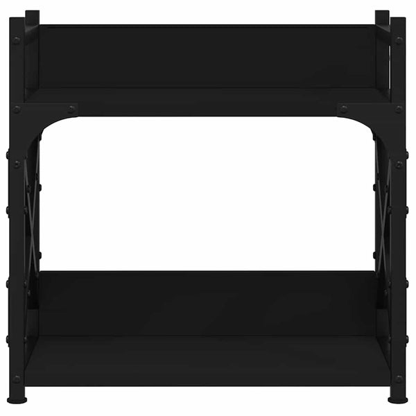 Tulostinteline 2 tasoa musta 40x20x40 cm tekninen puu