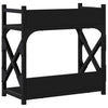Tulostinteline 2 tasoa musta 40x20x40 cm tekninen puu