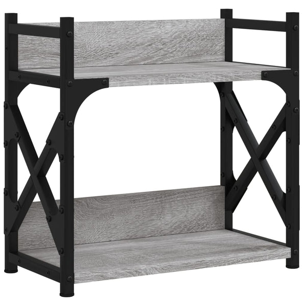 Tulostinteline 2 tasoa harmaa Sonoma 40x20x40 cm tekninen puu
