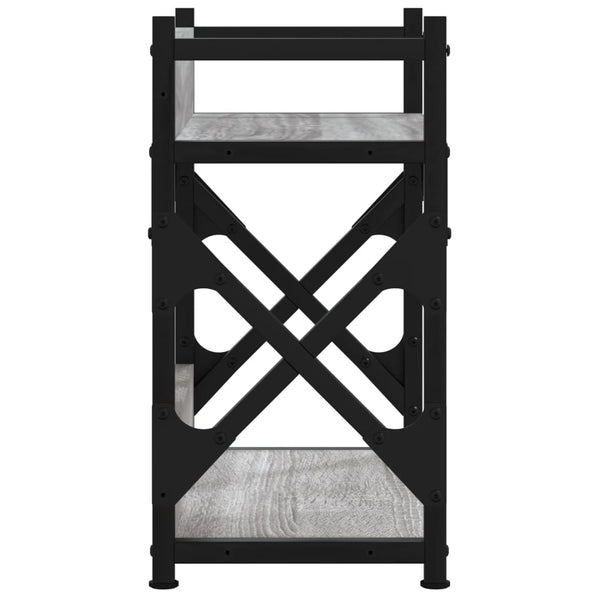 Tulostinteline 2 tasoa harmaa Sonoma 40x20x40 cm tekninen puu