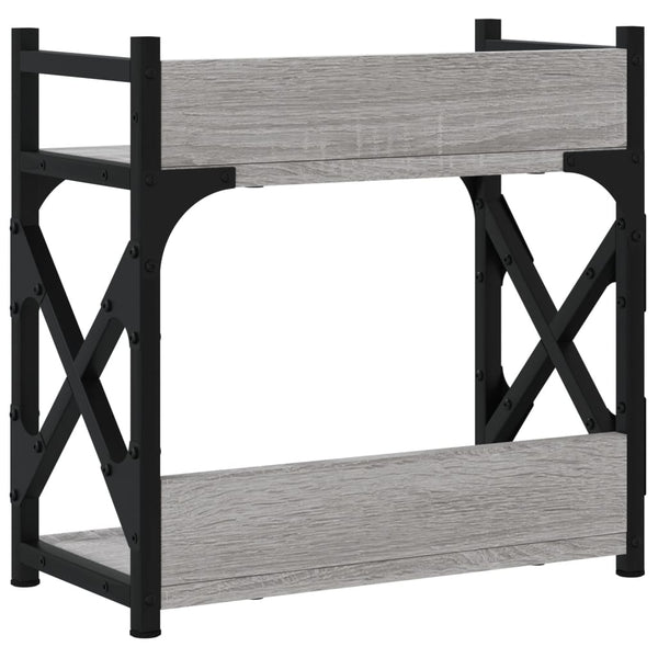Tulostinteline 2 tasoa harmaa Sonoma 40x20x40 cm tekninen puu