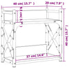 Tulostinteline 2 tasoa harmaa Sonoma 40x20x40 cm tekninen puu
