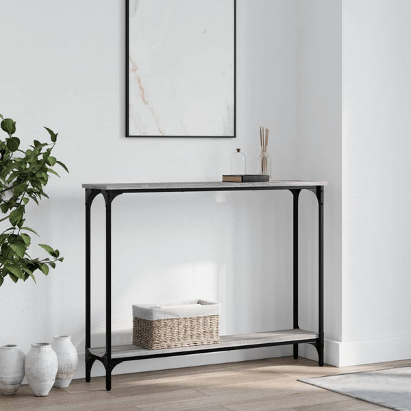 Konsolipöytä harmaa Sonoma 100x22,5x75 cm tekninen puu