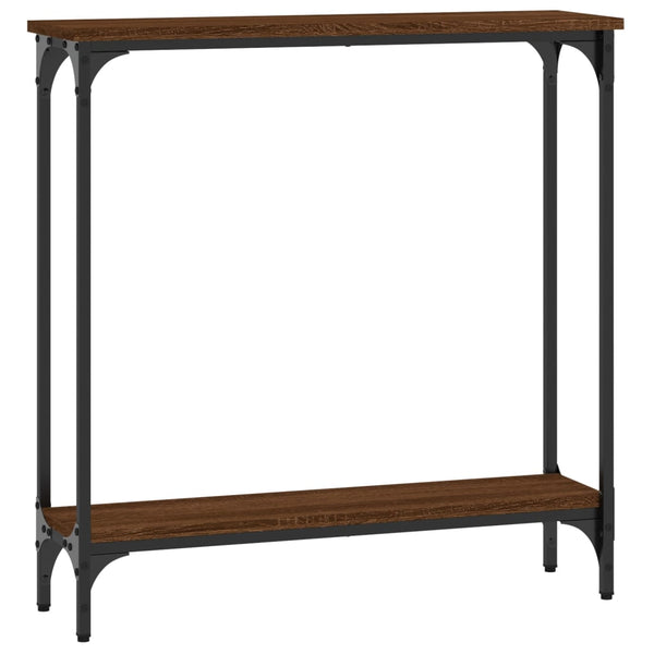 Konsolipöytä ruskea tammi 75x22,5x75 cm tekninen puu