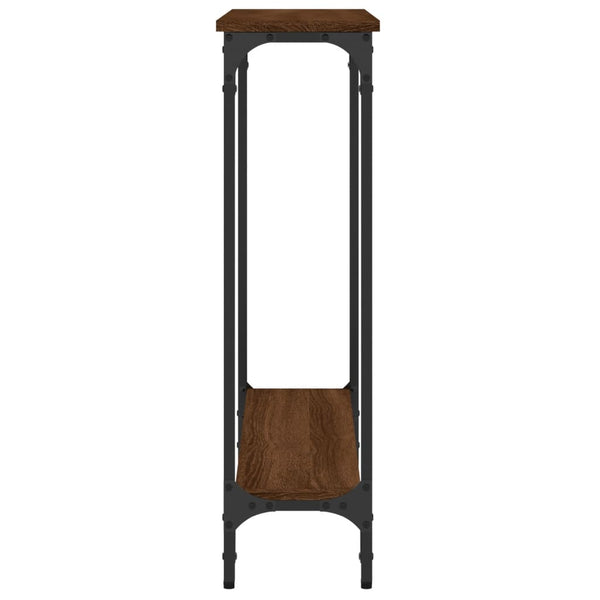 Konsolipöytä ruskea tammi 75x22,5x75 cm tekninen puu