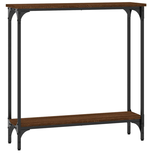 Konsolipöytä ruskea tammi 75x22,5x75 cm tekninen puu