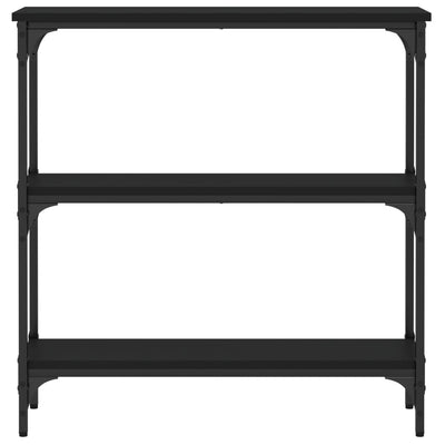 Konsolipöytä musta 75x22,5x75 cm tekninen puu