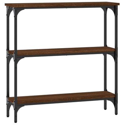 Konsolipöytä ruskea tammi 75x22,5x75 cm tekninen puu
