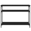 Konsolipöytä musta 100x29x75 cm tekninen puu