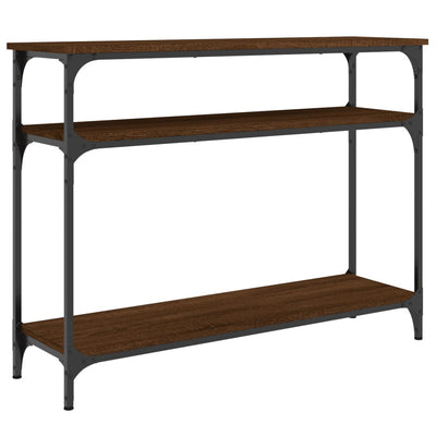 Konsolipöytä ruskea tammi 100x29x75 cm tekninen puu