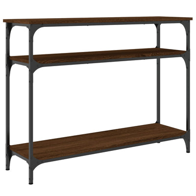 Konsolipöytä ruskea tammi 100x29x75 cm tekninen puu