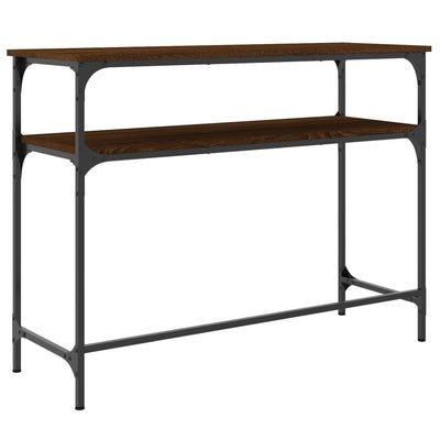 Konsolipöytä ruskea tammi 100x35,5x75 cm tekninen puu
