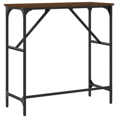 Konsolipöytä ruskea tammi 75x32x75 cm tekninen puu