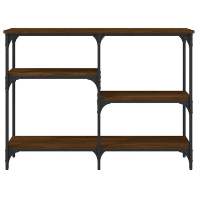 Konsolipöytä ruskea tammi 102x29x75 cm tekninen puu