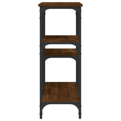 Konsolipöytä ruskea tammi 102x29x75 cm tekninen puu