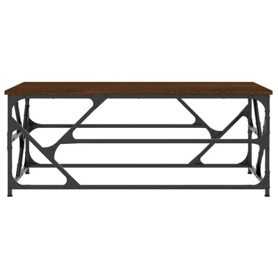 Sohvapöytä ruskea tammi 100x50x40 cm tekninen puu