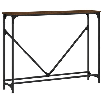 Konsolipöytä ruskea tammi 102x22,5x75 cm tekninen puu