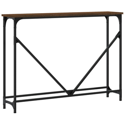 Konsolipöytä ruskea tammi 102x22,5x75 cm tekninen puu