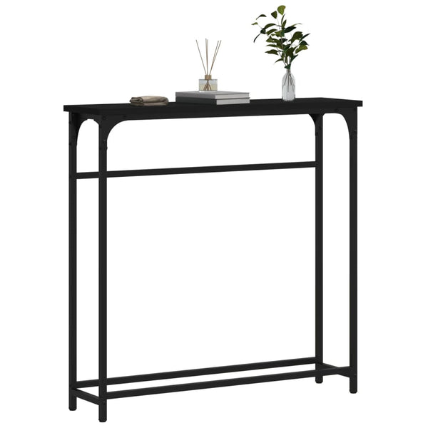 Konsolipöytä musta 75x19,5x75 cm tekninen puu