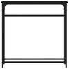 Konsolipöytä musta 75x19,5x75 cm tekninen puu