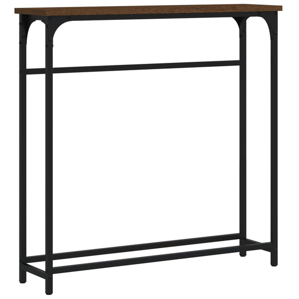 Konsolipöytä ruskea tammi 75x19,5x75 cm tekninen puu