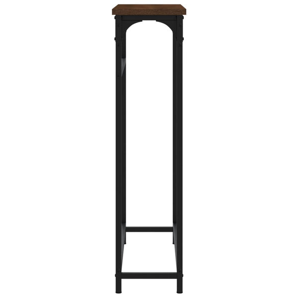 Konsolipöytä ruskea tammi 75x19,5x75 cm tekninen puu