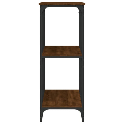 Konsolipöytä ruskea tammi 102x35x90 cm tekninen puu