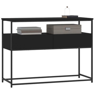 Konsolipöytä musta 100x40x75 cm tekninen puu