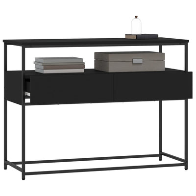 Konsolipöytä musta 100x40x75 cm tekninen puu
