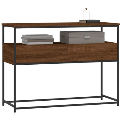 Konsolipöytä ruskea tammi 100x40x75 cm tekninen puu