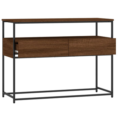 Konsolipöytä ruskea tammi 100x40x75 cm tekninen puu