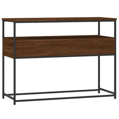 Konsolipöytä ruskea tammi 100x40x75 cm tekninen puu