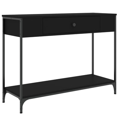 Konsolipöytä musta 100x34,5x75 cm tekninen puu