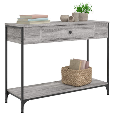 Konsolipöytä harmaa Sonoma 100x34,5x75 cm tekninen puu